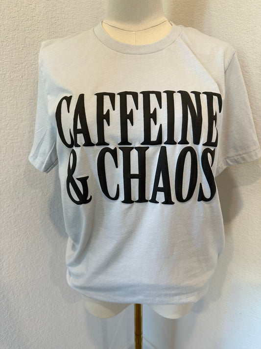 Caffeine And Chaos Puff Tee